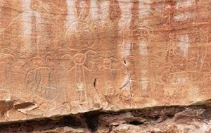 Some of the Rock Art the crew helped protect